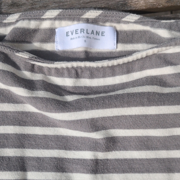 Everlane Striped Knit in Gray and Cream EUC - Picture 1 of 8